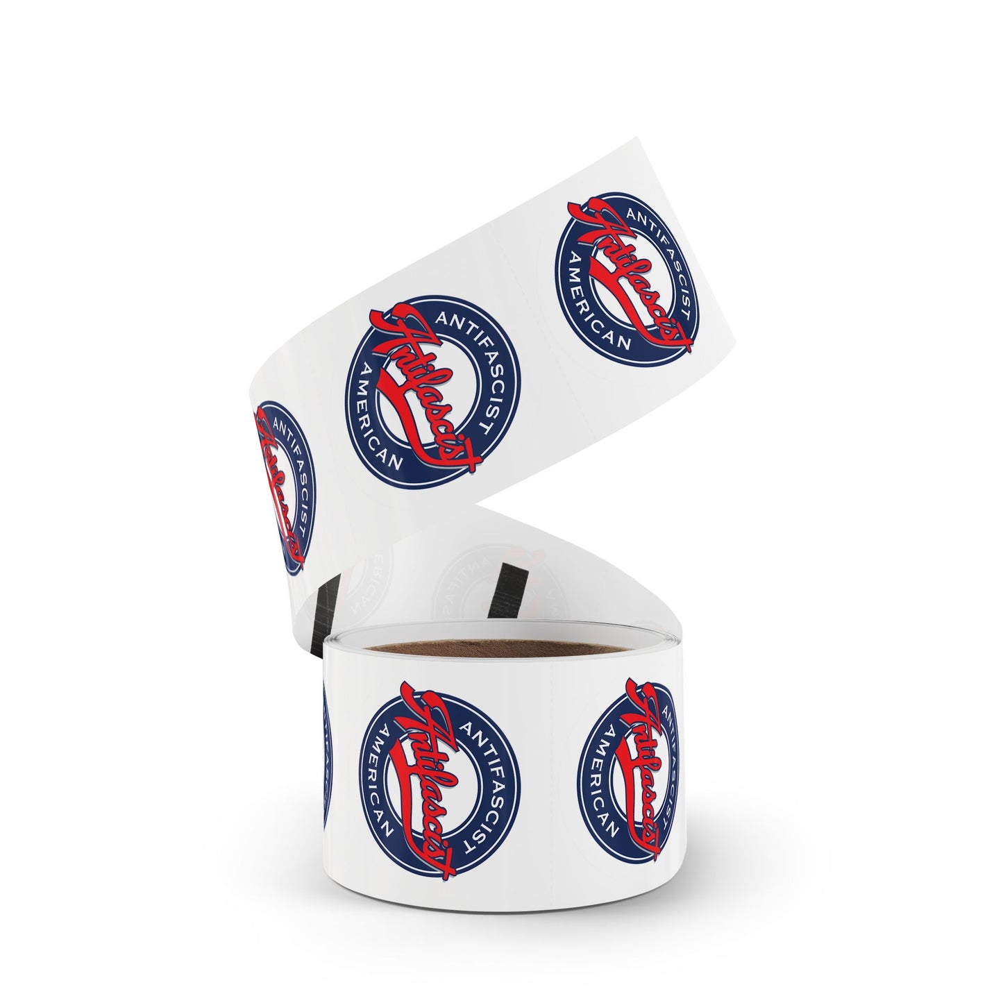American Antifascist Round Sticker Label Rolls