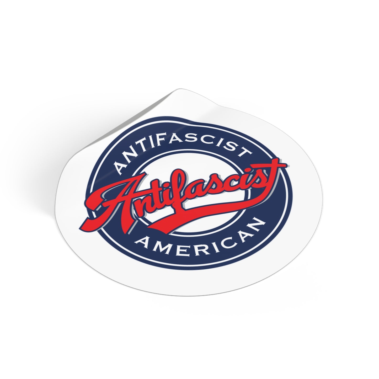 Antifascist American - Round Vinyl Stickers