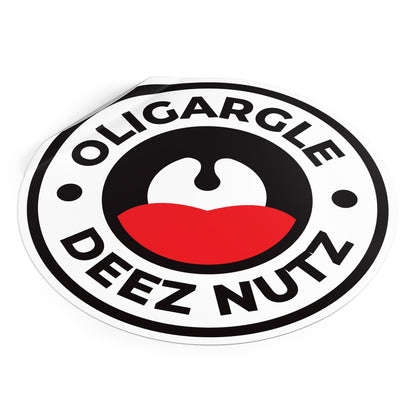 Oligargle Deez Nutz - Autocollants ronds en vinyle