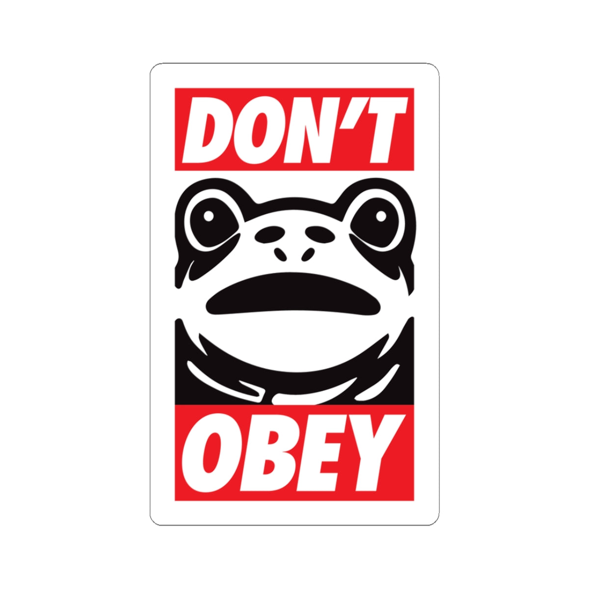 Don’t Obey – Portland Frog Kiss-Cut Sticker