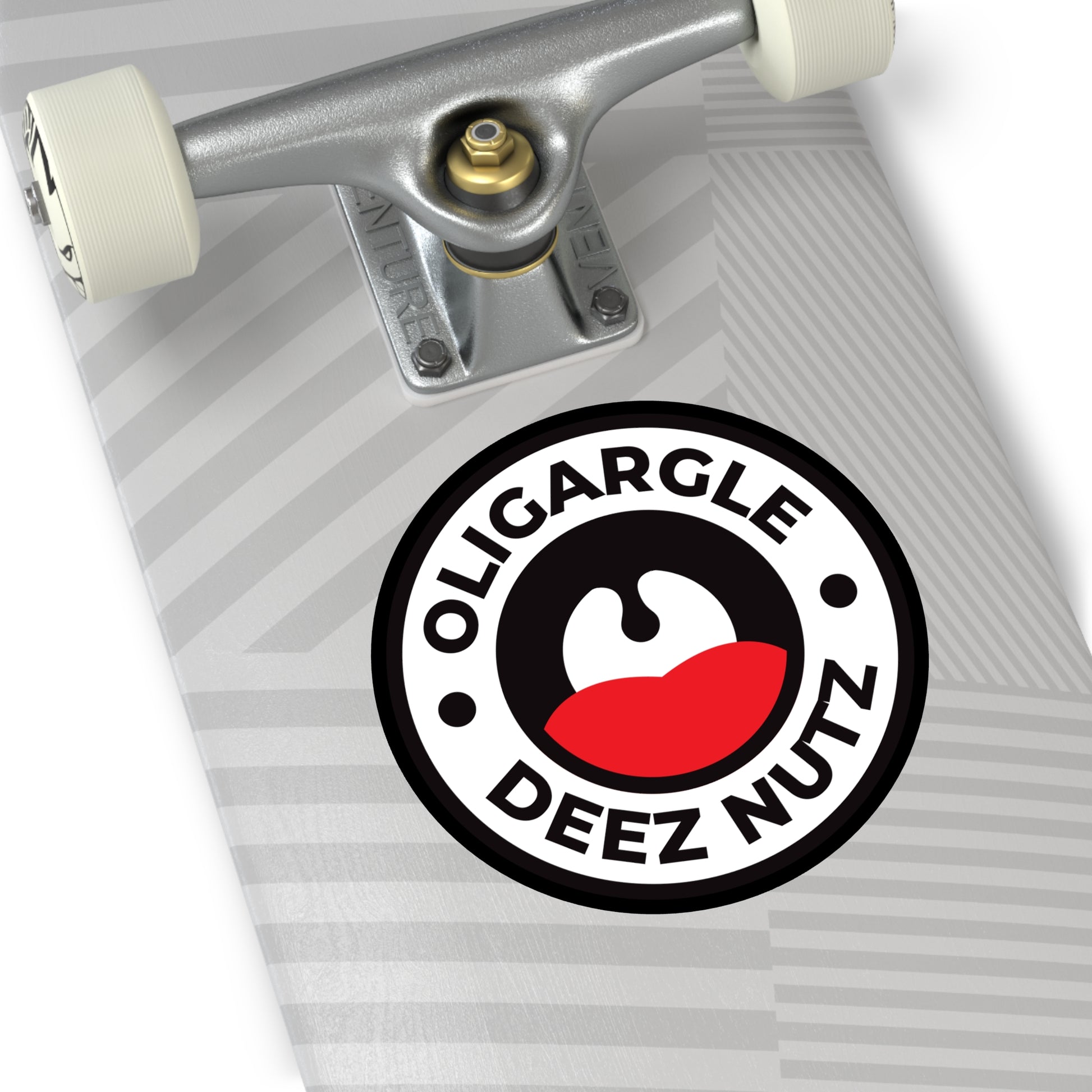 Oligargle Deez Nutz – Round Vinyl Sticker