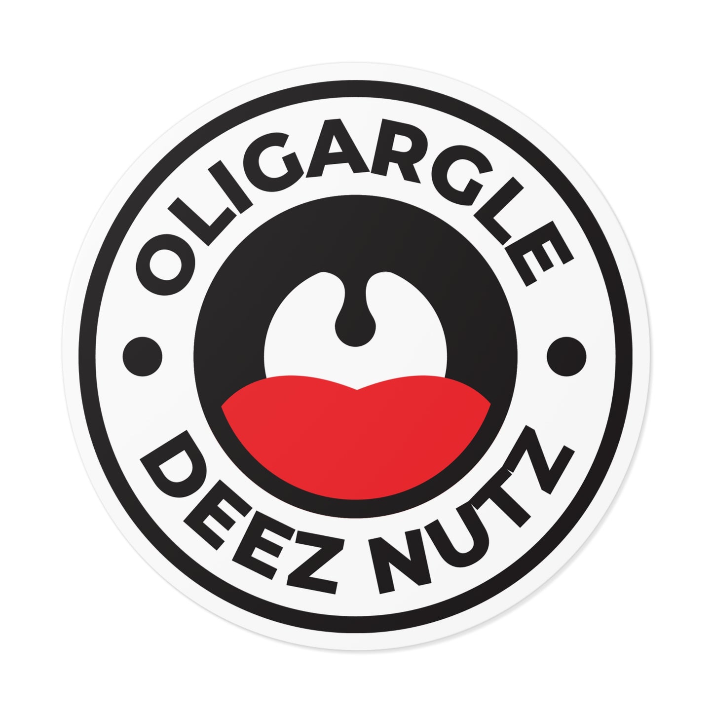 Oligargle Deez Nutz - Autocollants ronds en vinyle