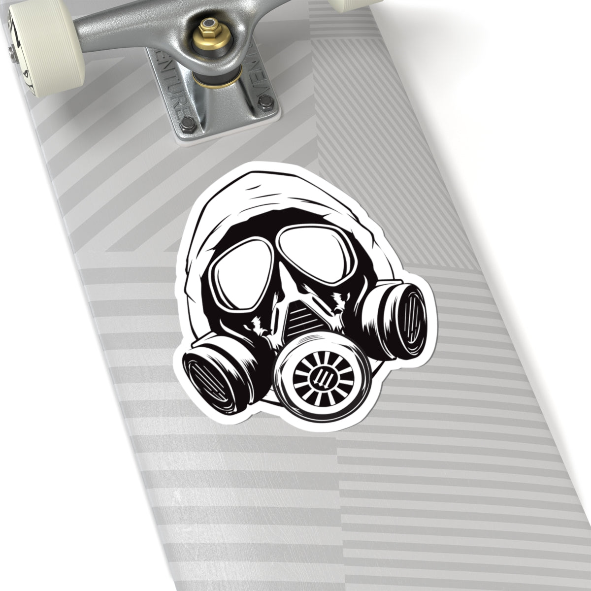 Hooded Antifa Gasmask Three Arrows - Kiss-Cut Sticker