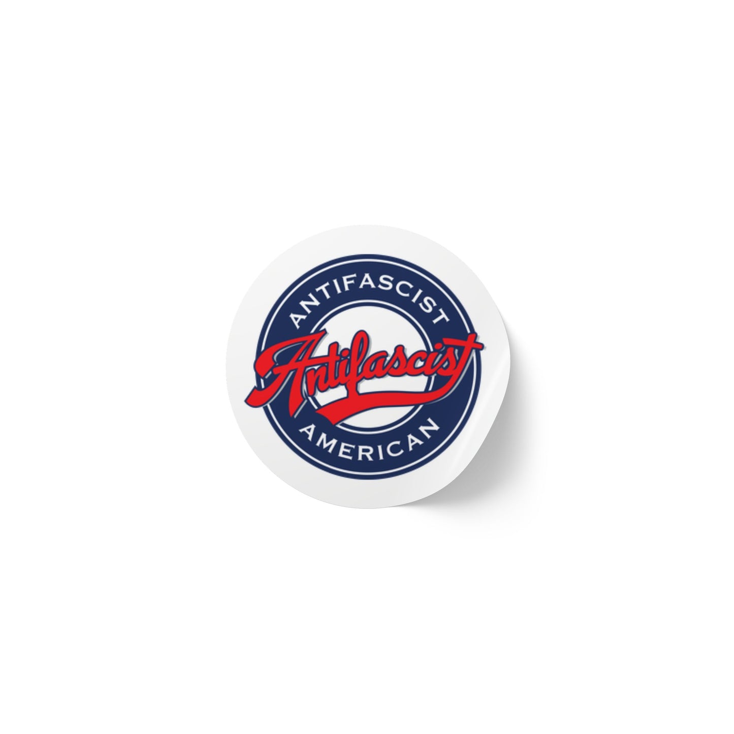 American Antifascist Round Sticker Label Rolls