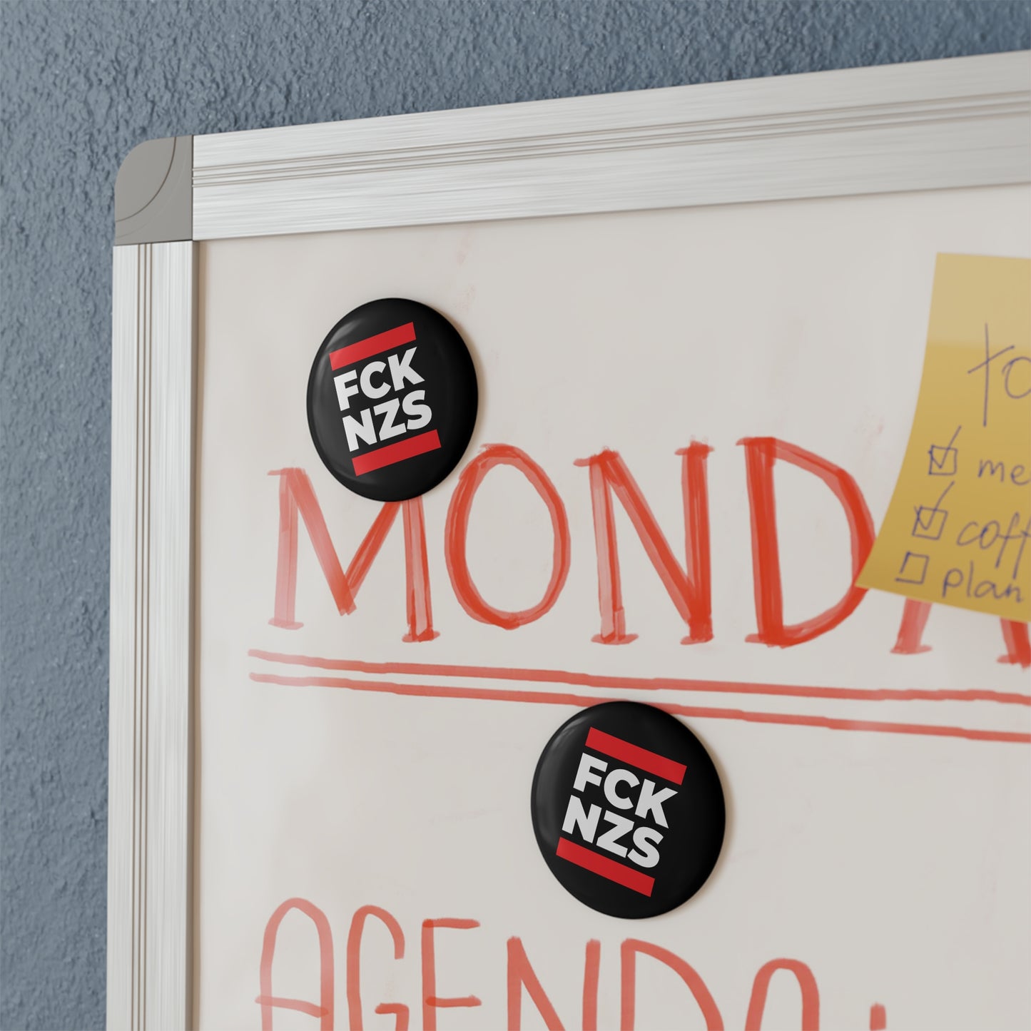 FCK NZS - Round Button Magnet - 1 & 10 pcs