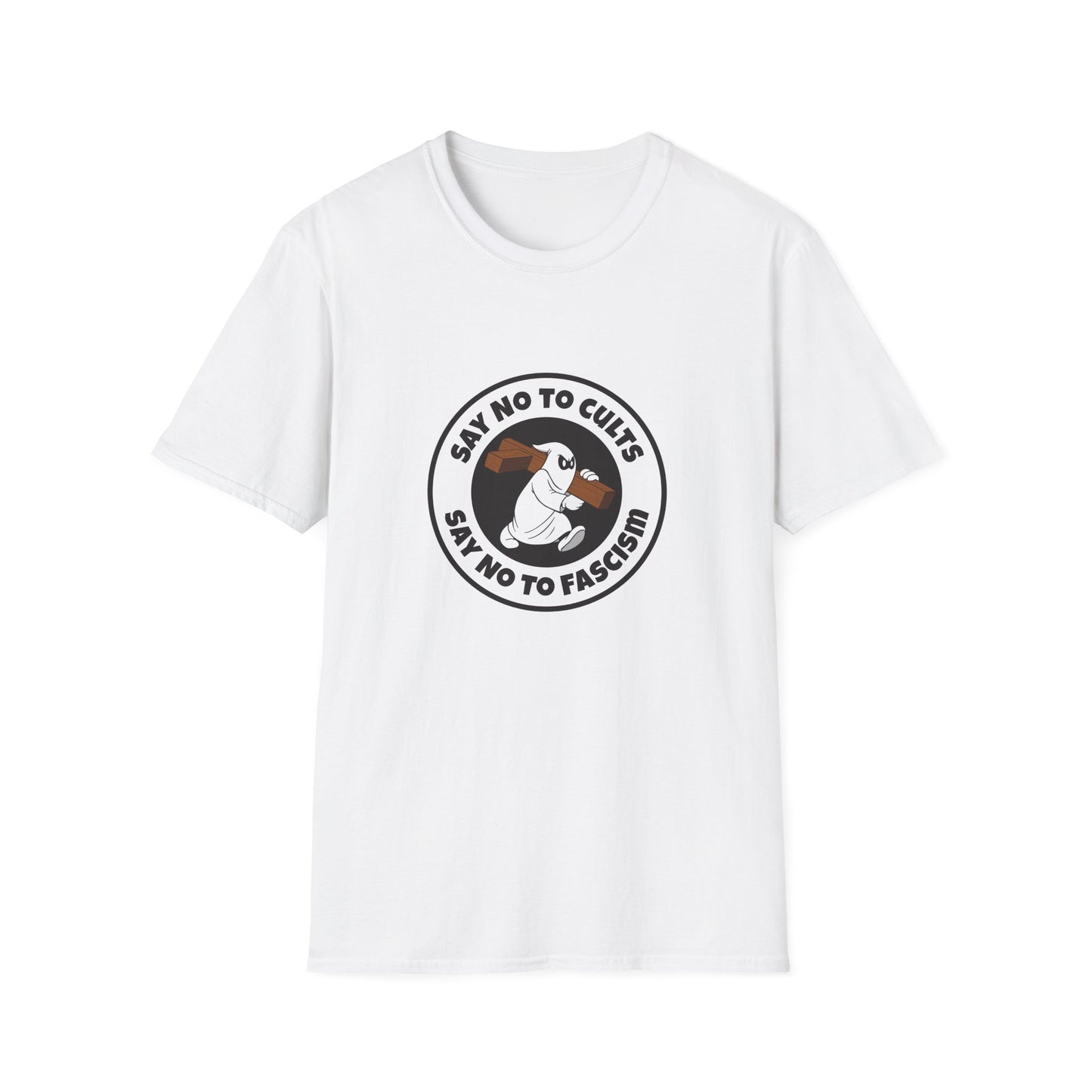 Say No to Cults – Anti-Fascism Satire T-Shirt