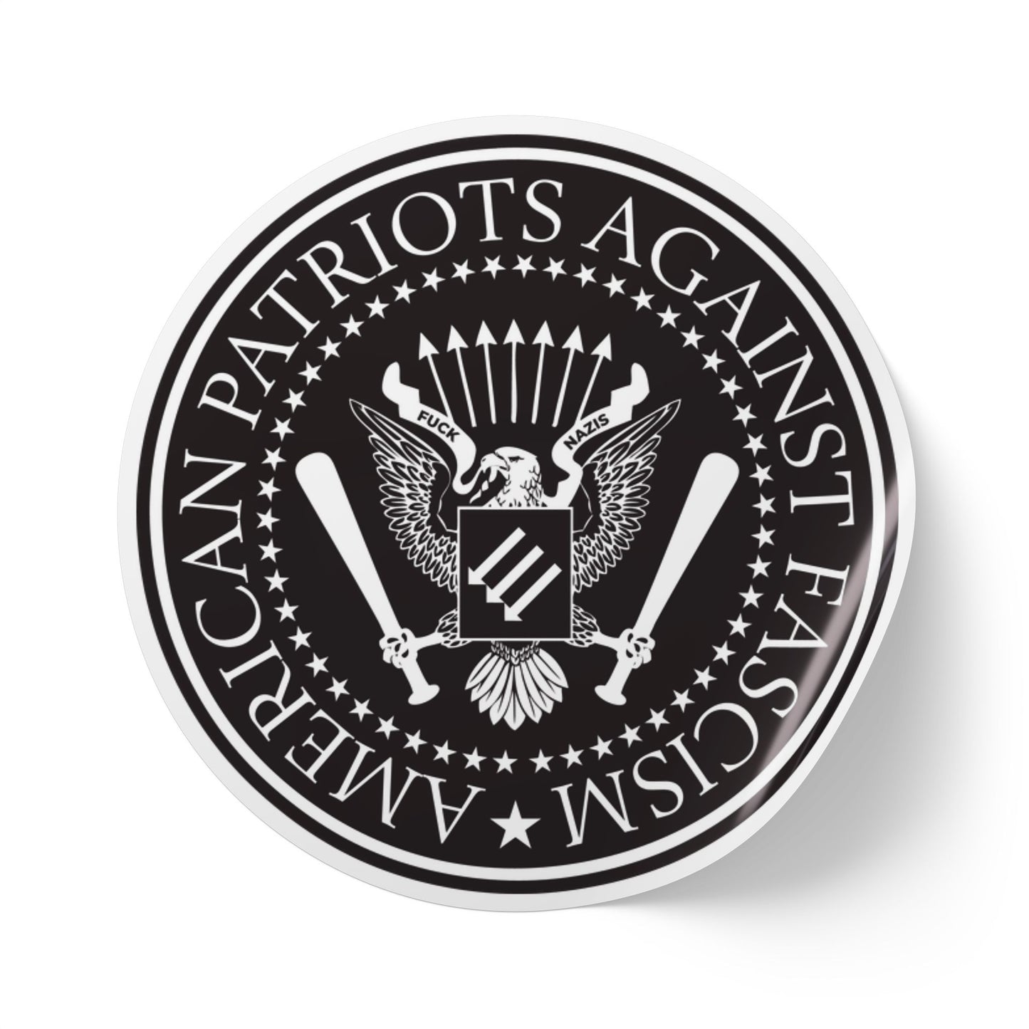 American Patriots Against Fascism Round Sticker Label Rolls