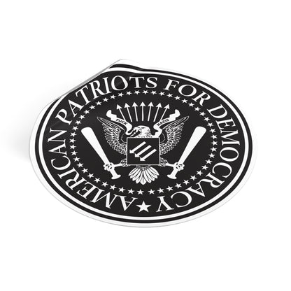 American Patriots For Democracy – Round Vinyl Sticker