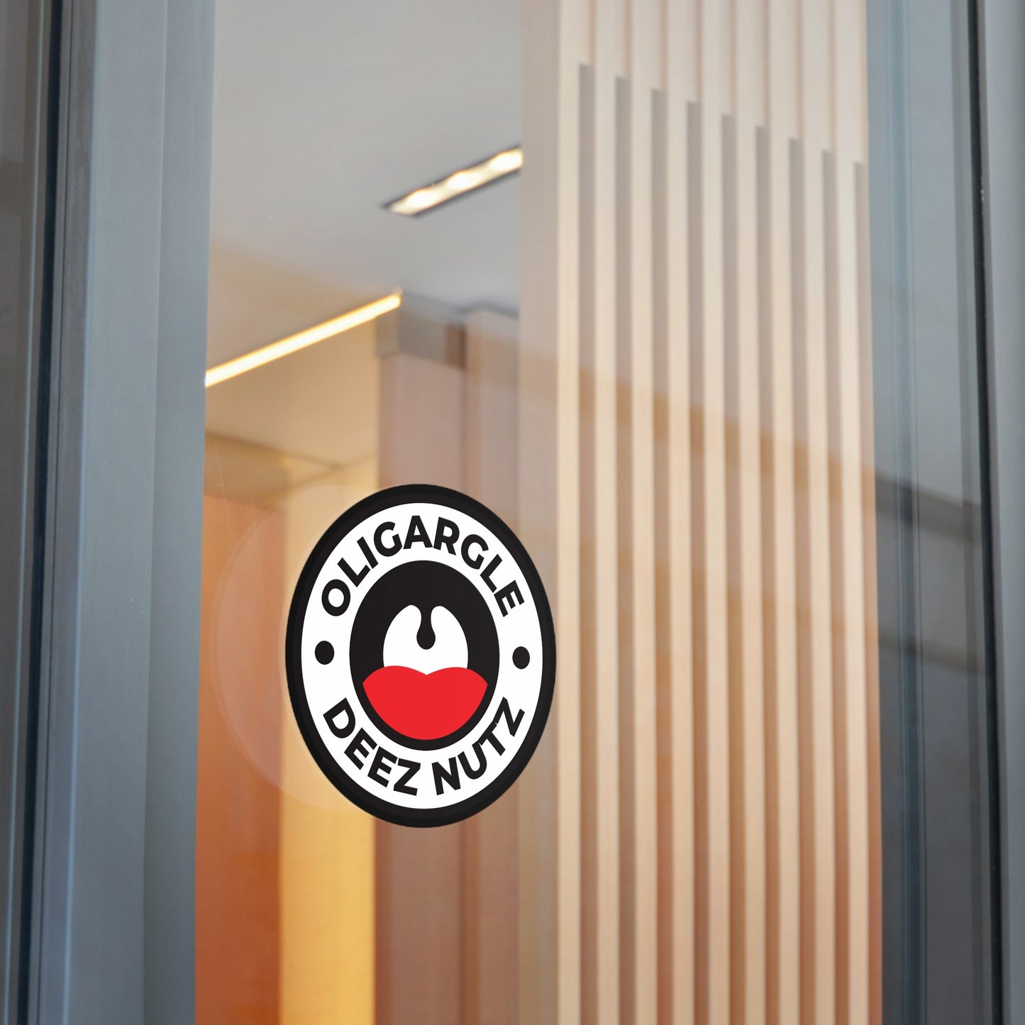Oligargle Deez Nutz – Round Vinyl Sticker