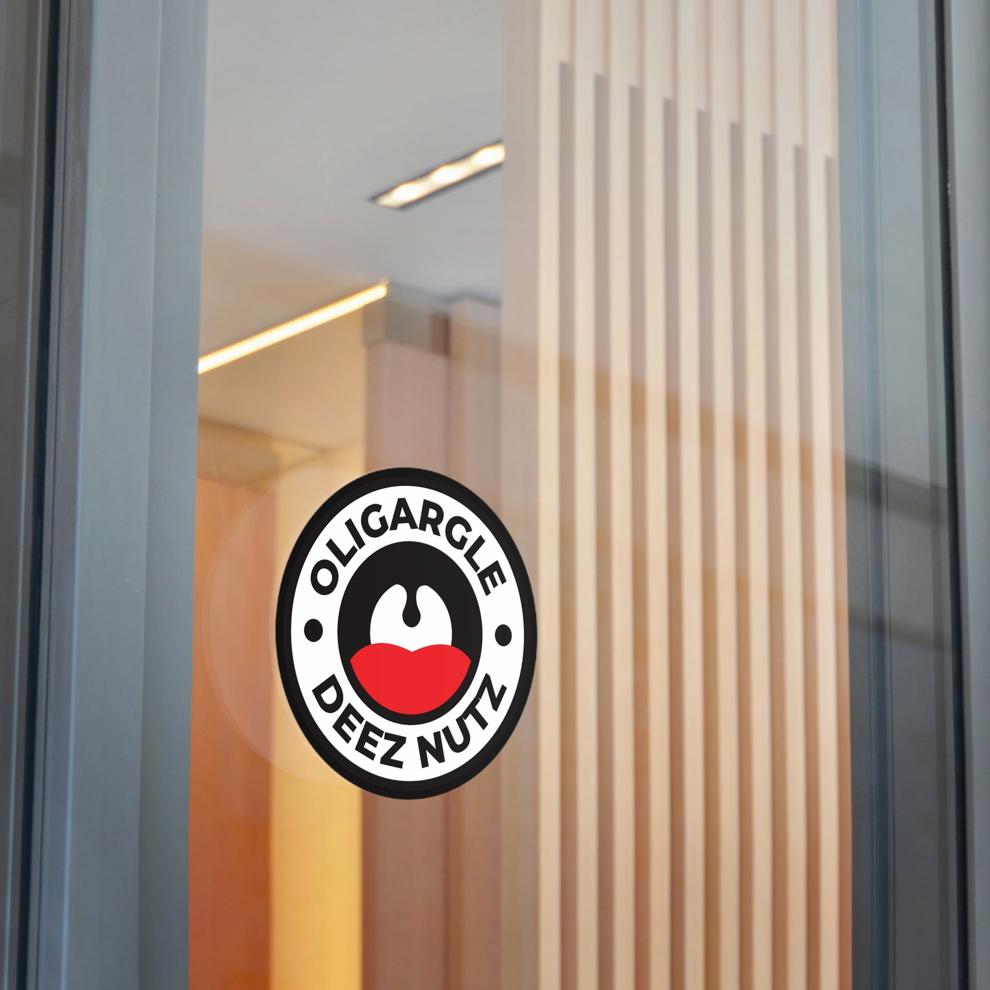 Oligargle Deez Nutz – Round Vinyl Sticker
