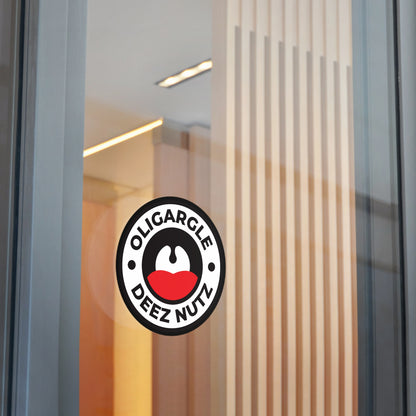 Oligargle Deez Nutz – Round Vinyl Sticker