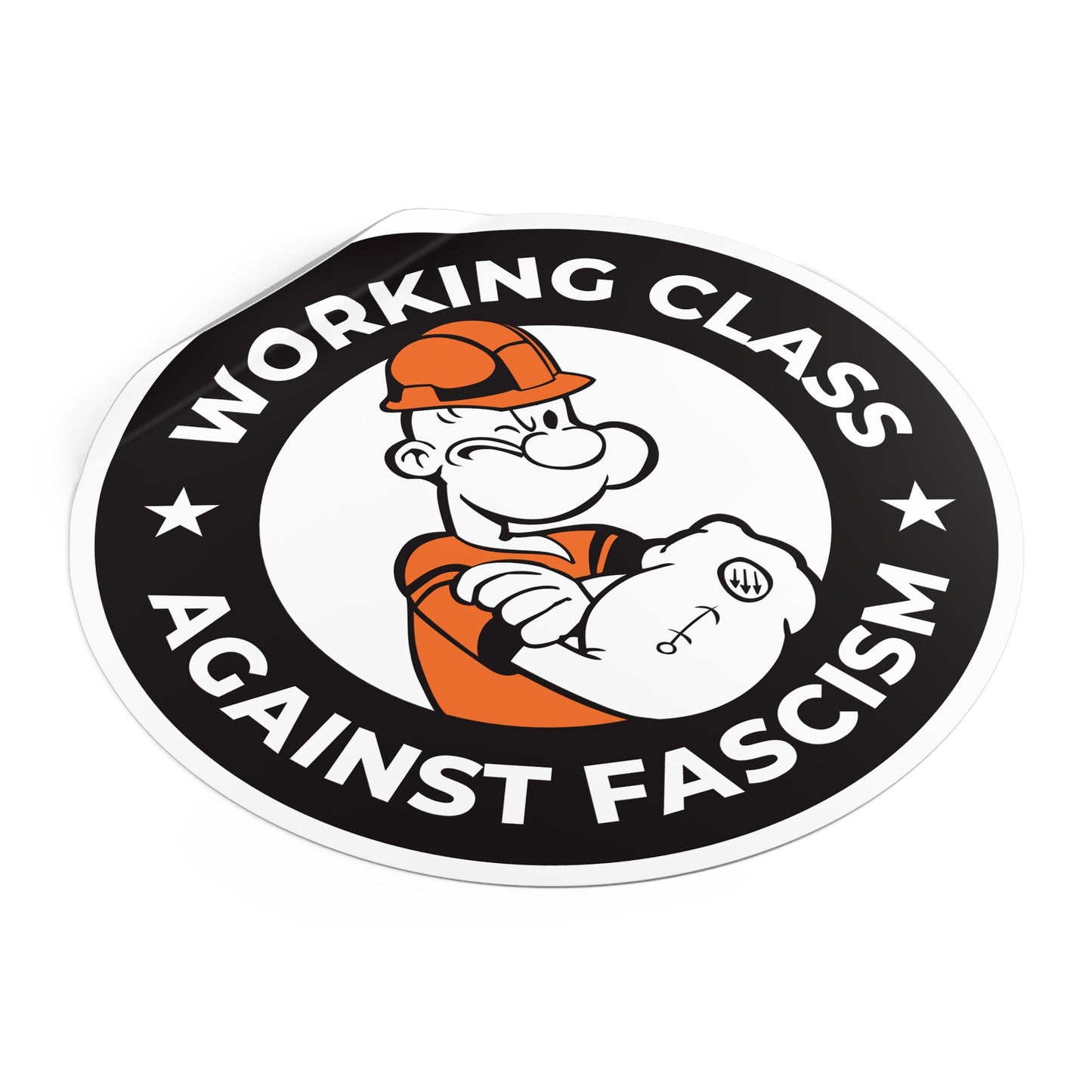 Working Class Against Fascism - Round Vinyl Stickers