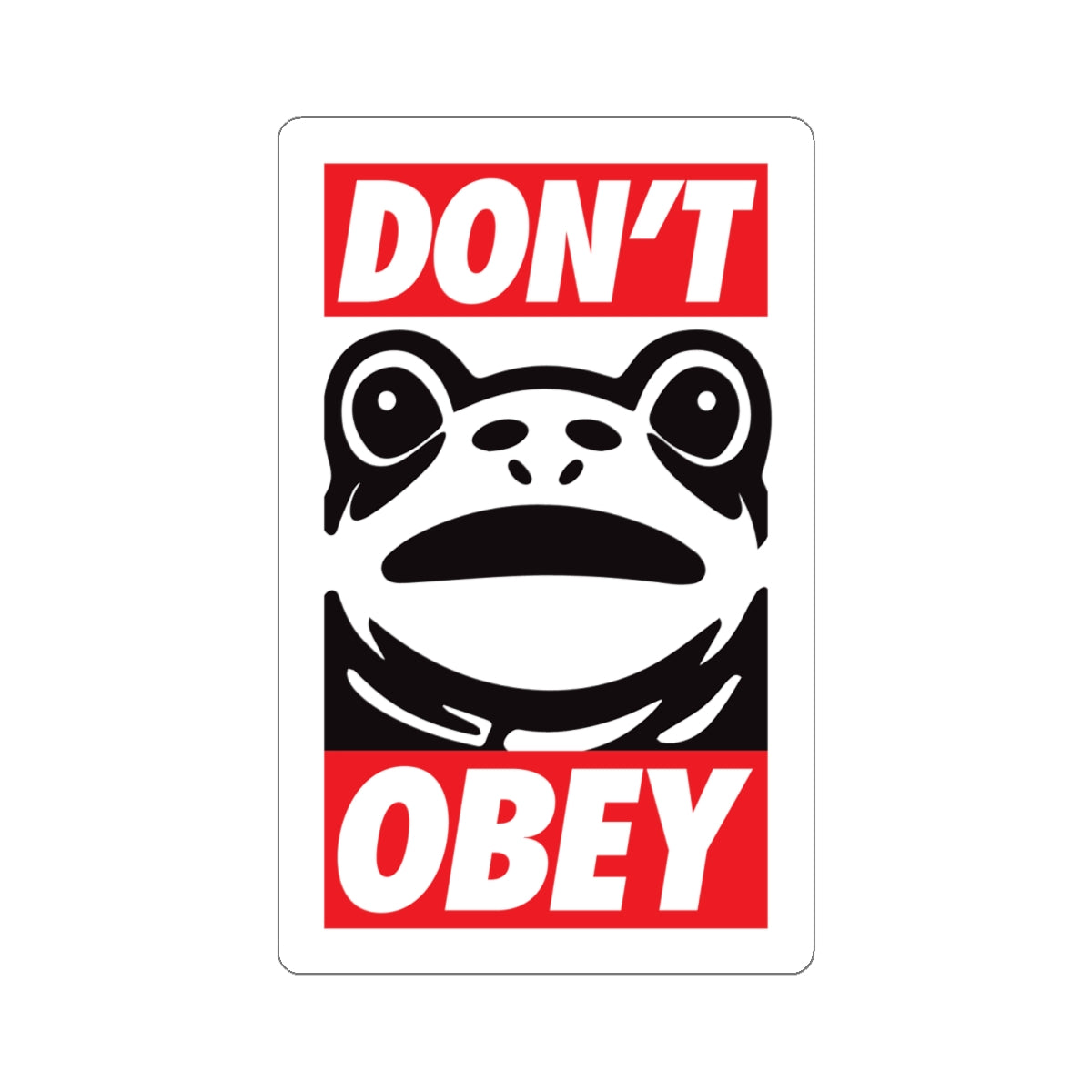 Don’t Obey – Portland Frog Kiss-Cut Sticker