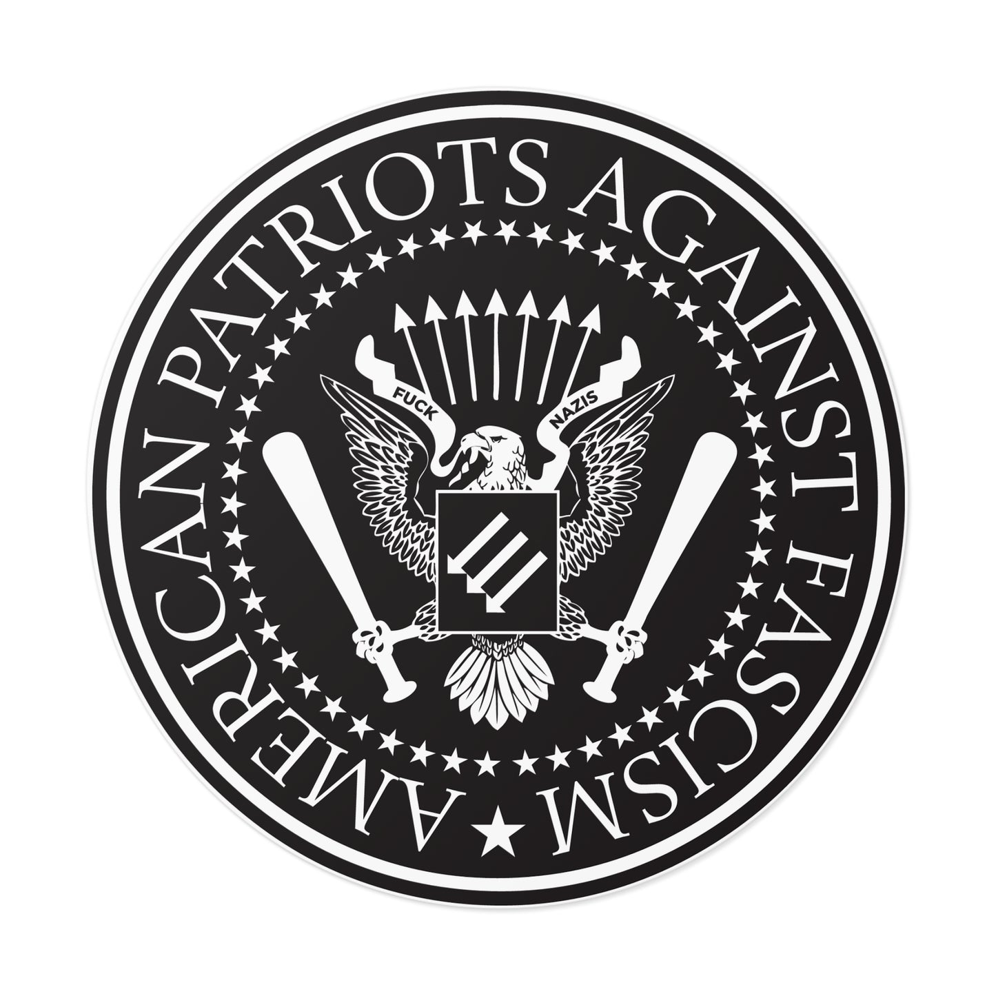 American Patriots Against Fascism – Round Vinyl Sticker