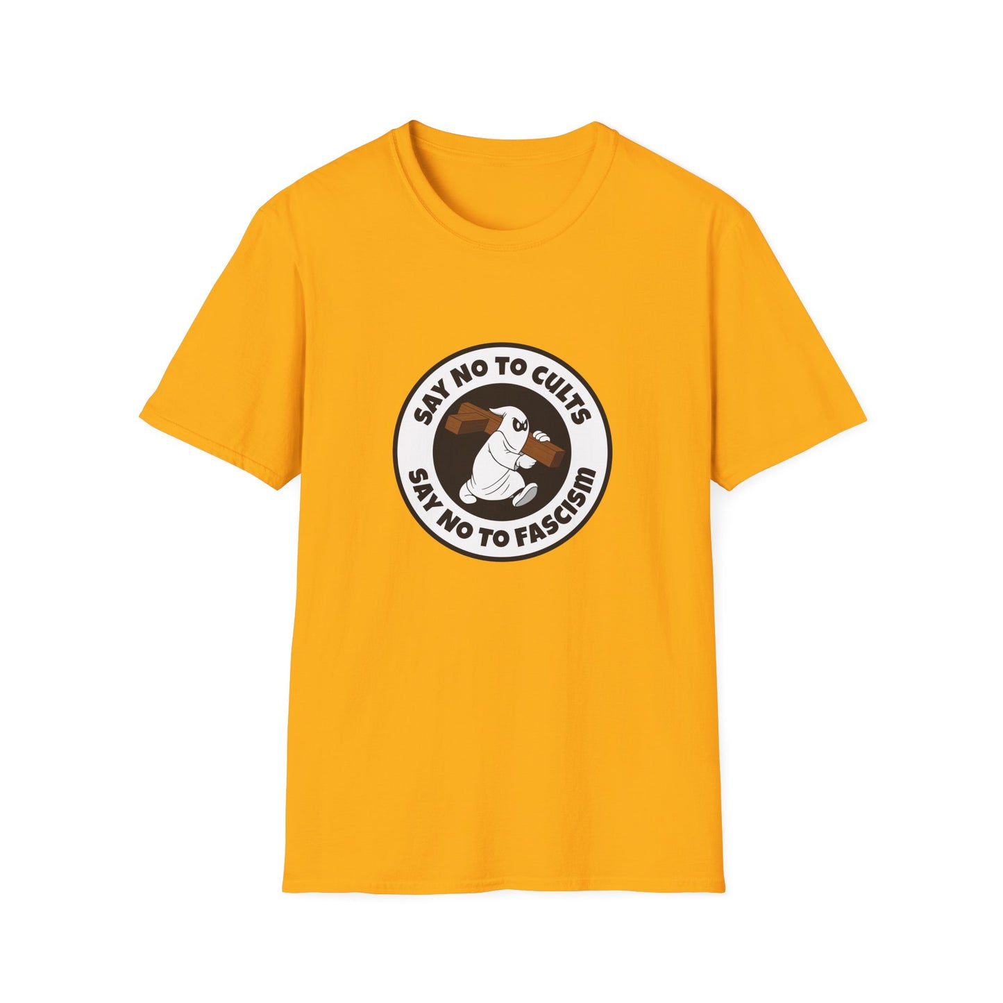 Say No to Cults – Anti-Fascism Satire T-Shirt