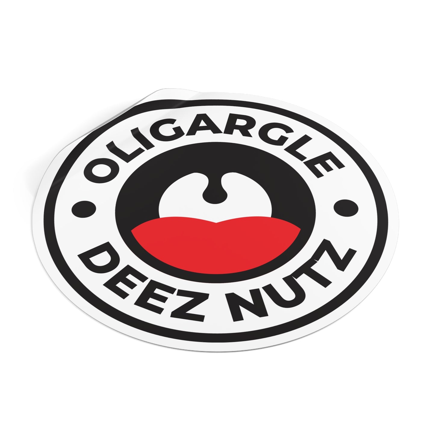 Oligargle Deez Nutz - Autocollants ronds en vinyle
