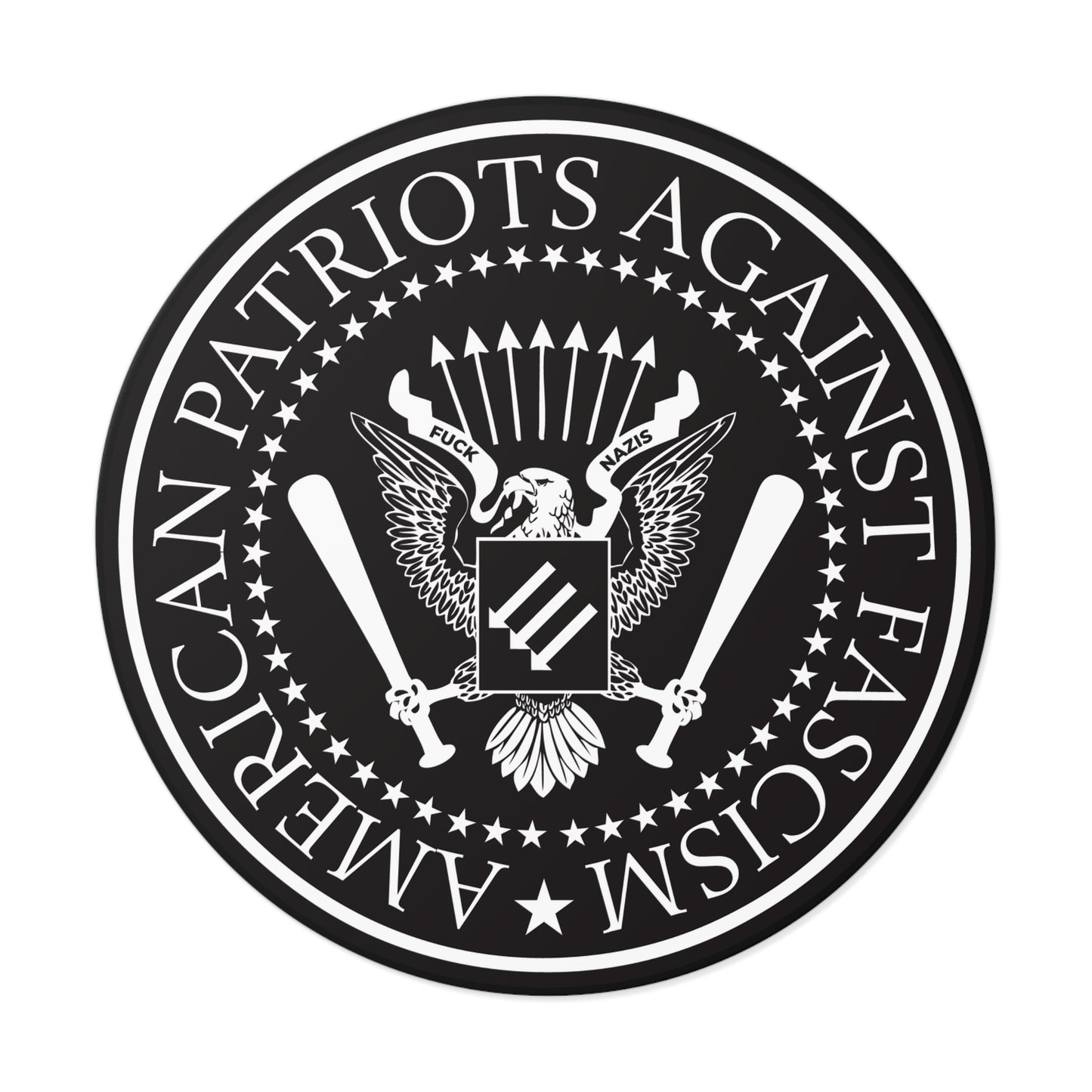 American Patriots Against Fascism – Round Vinyl Sticker