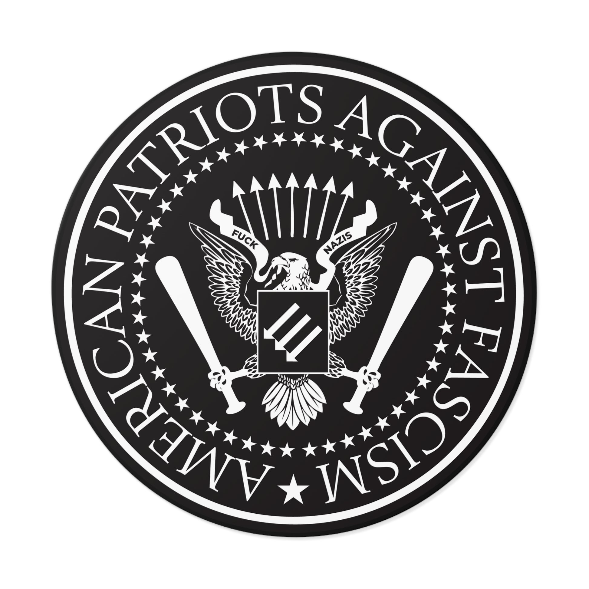 American Patriots Against Fascism – Round Vinyl Sticker