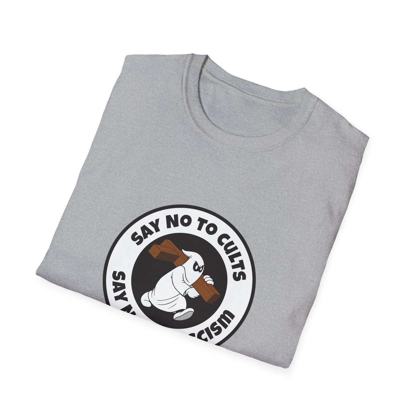 Say No to Cults – Anti-Fascism Satire T-Shirt
