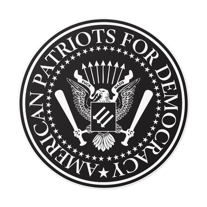 American Patriots For Democracy – Round Vinyl Sticker