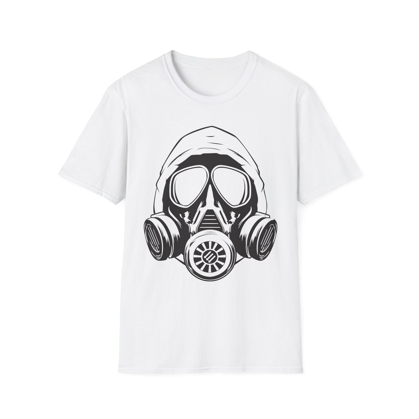 Hooded Antifa Gasmask Three Arrows T-shirt