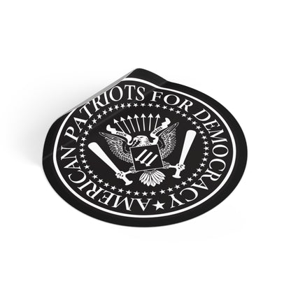 American Patriots For Democracy – Round Vinyl Sticker