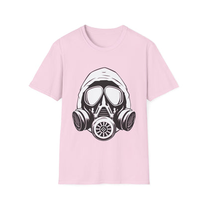 Hooded Antifa Gasmask Three Arrows T-shirt