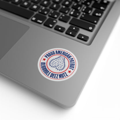 Proud American Patriot Oligargle Deez Nutz Round Sticker Label Rolls