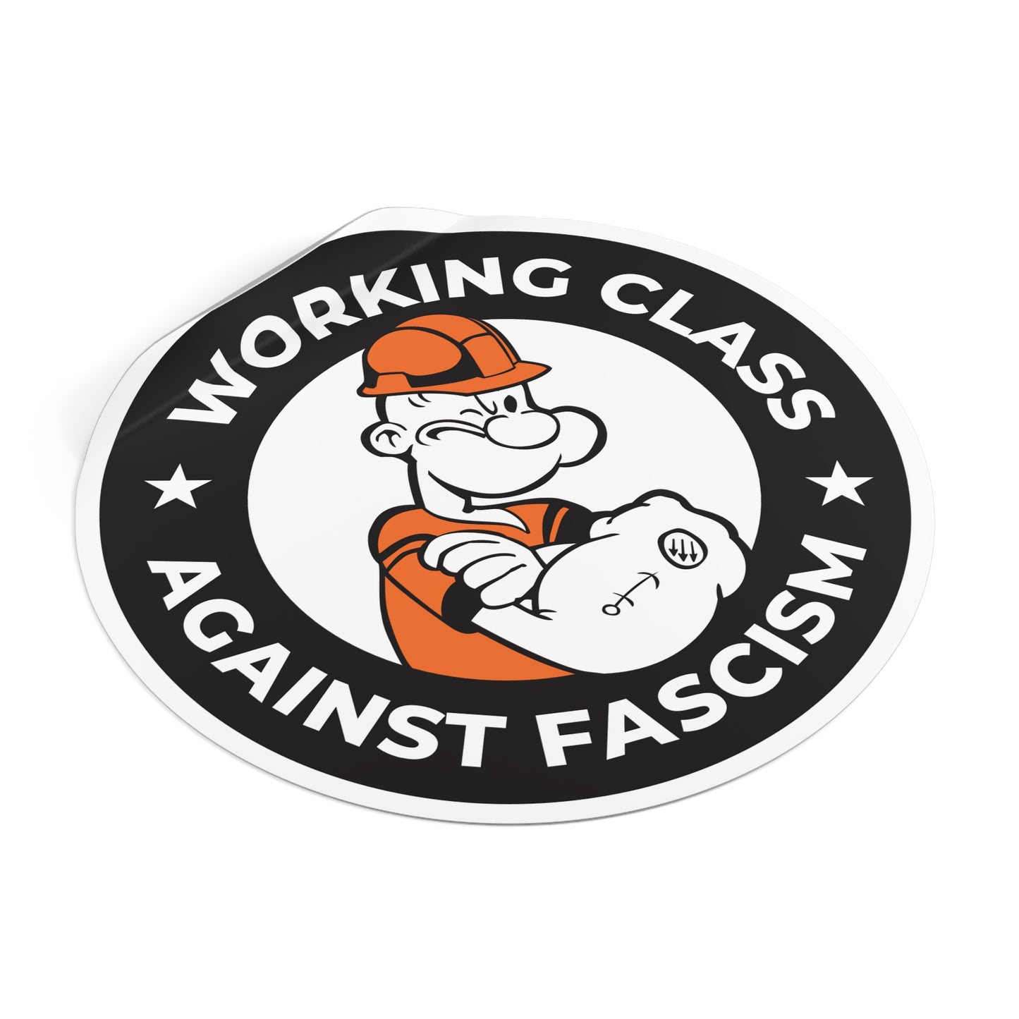 Working Class Against Fascism - Round Vinyl Stickers