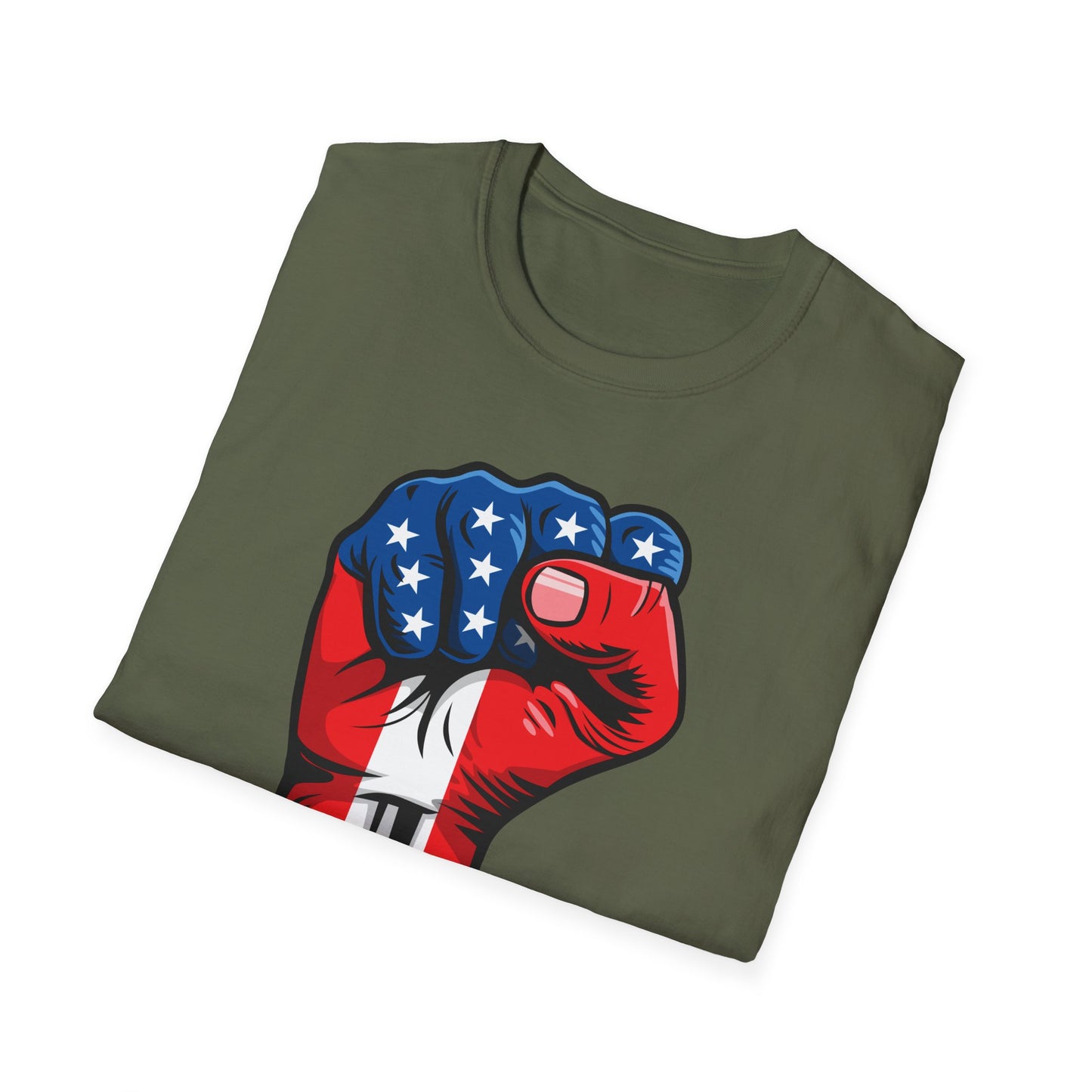 American Painted Hand – Patriotic Protest & Democracy T-Shirt