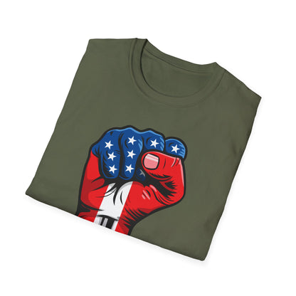 American Painted Hand – Patriotic Protest & Democracy T-Shirt
