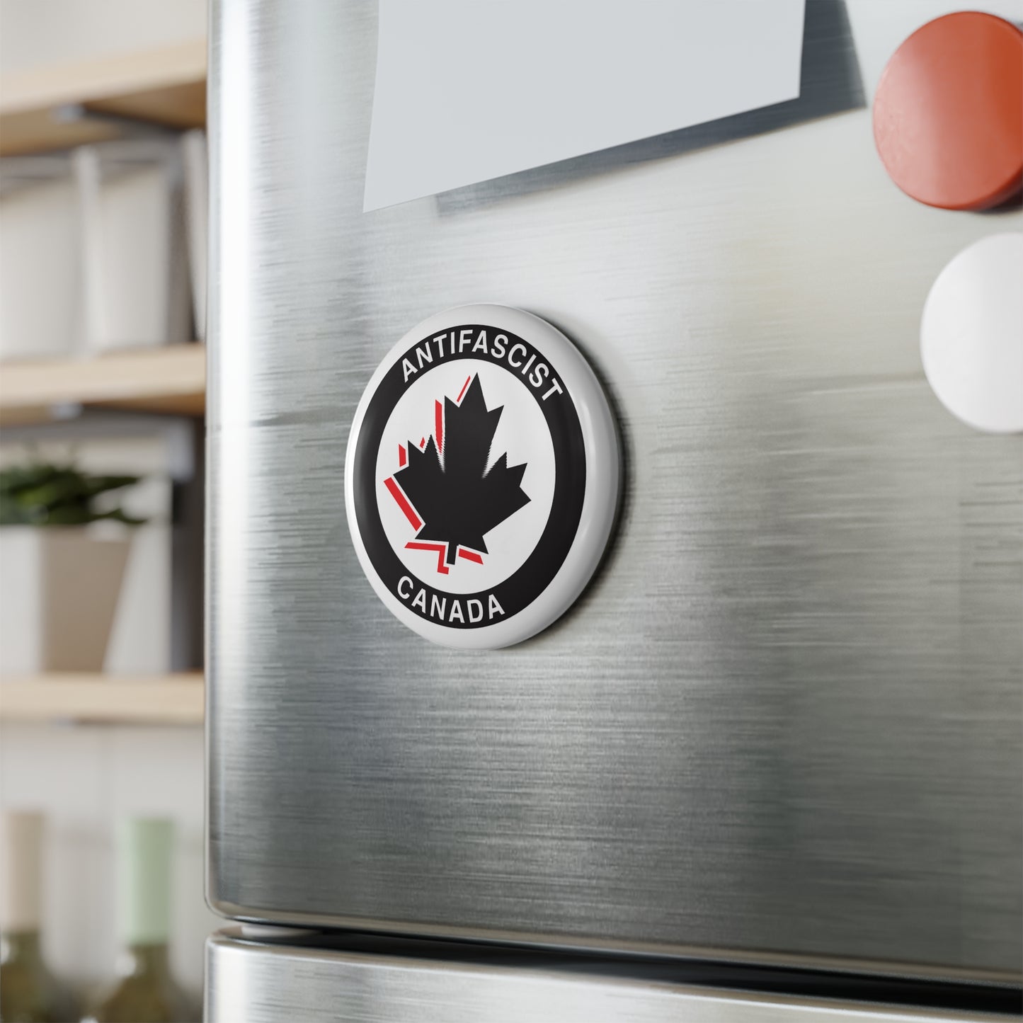 Antifascist Canada - Round Button Magnet