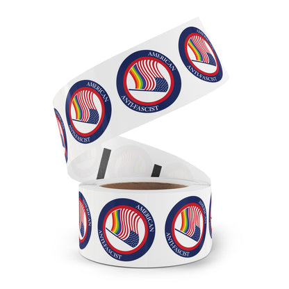American Anti-Fascist Round Sticker Label Rolls