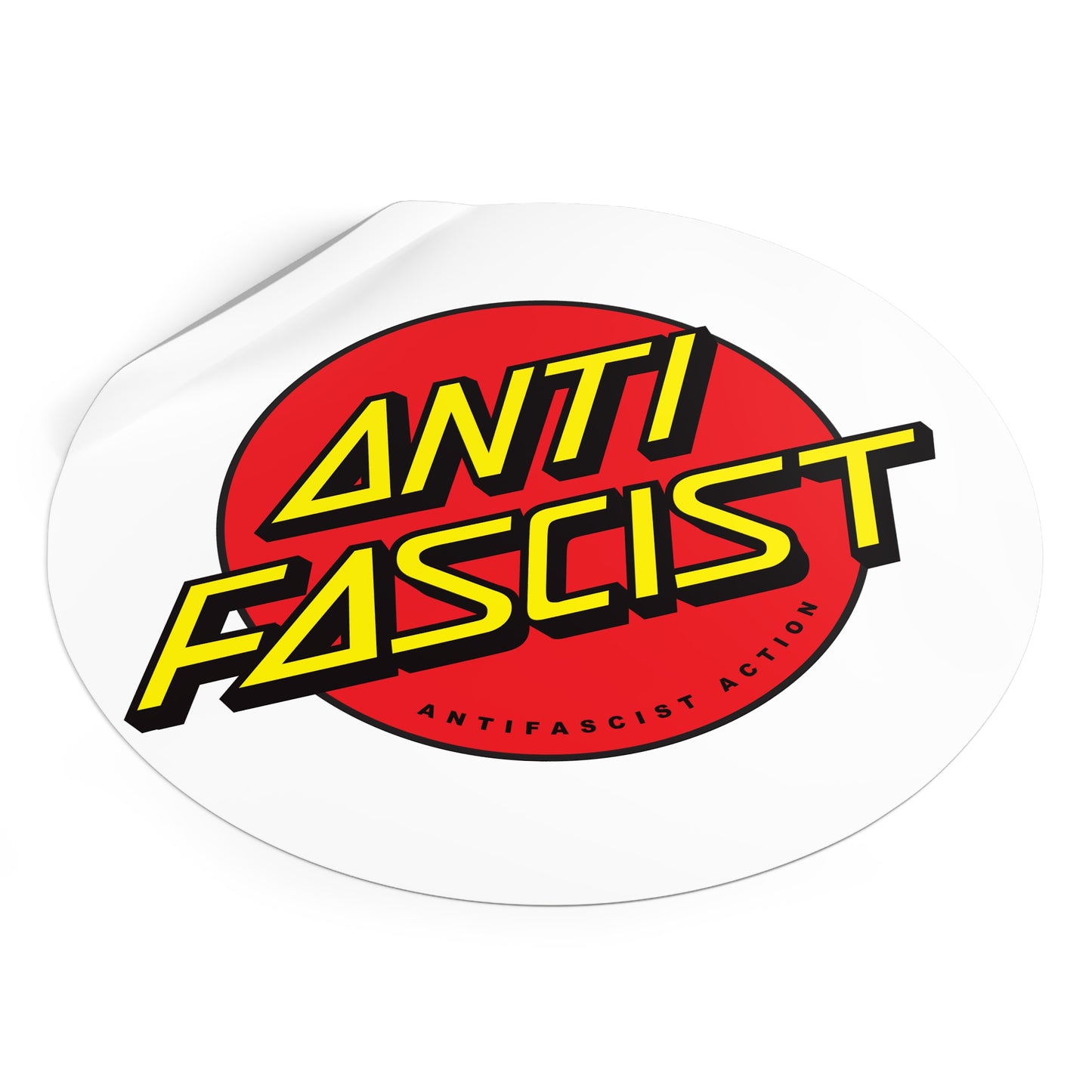 Antifascist Action – Round Vinyl Sticker