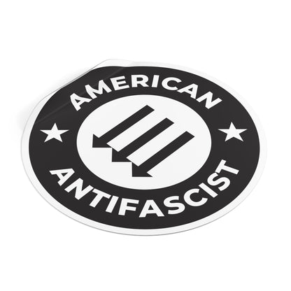 Autocollants ronds en vinyle antifasciste américain
