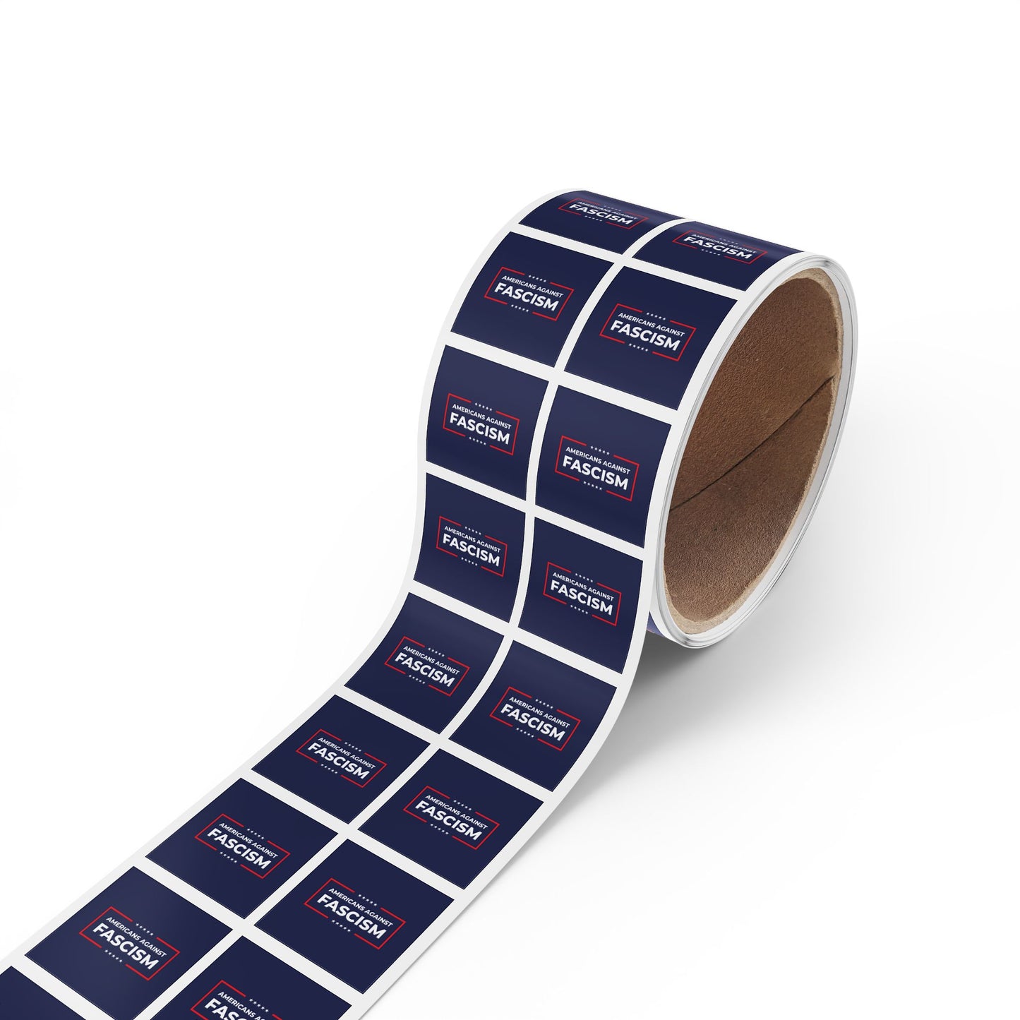 Americans Against Fascism - Square Vinyl Sticker Roll — Anti Trump Protest "No Kings" Antifascist Decals