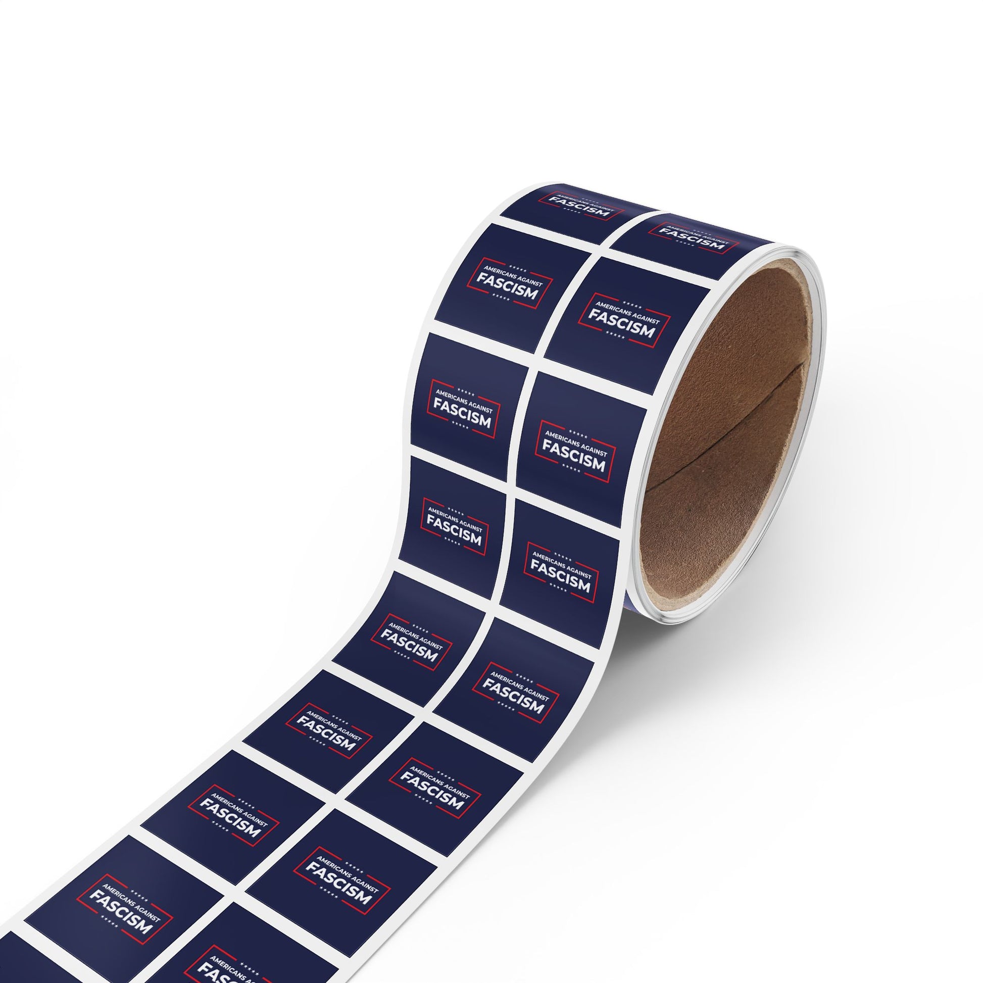 Americans Against Fascism - Square Vinyl Sticker Roll — Anti Trump Protest "No Kings" Antifascist Decals