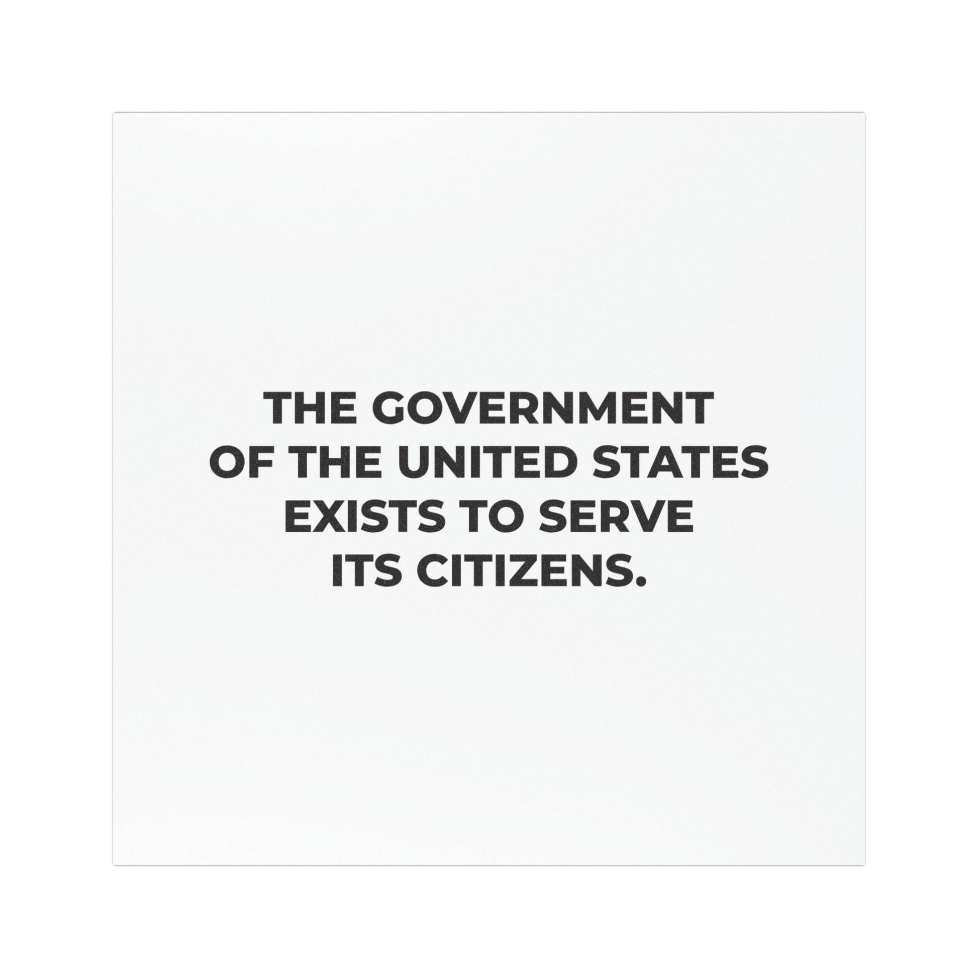 Car Magnet - The government of the United States exists to serve its citizens - Free Oppression