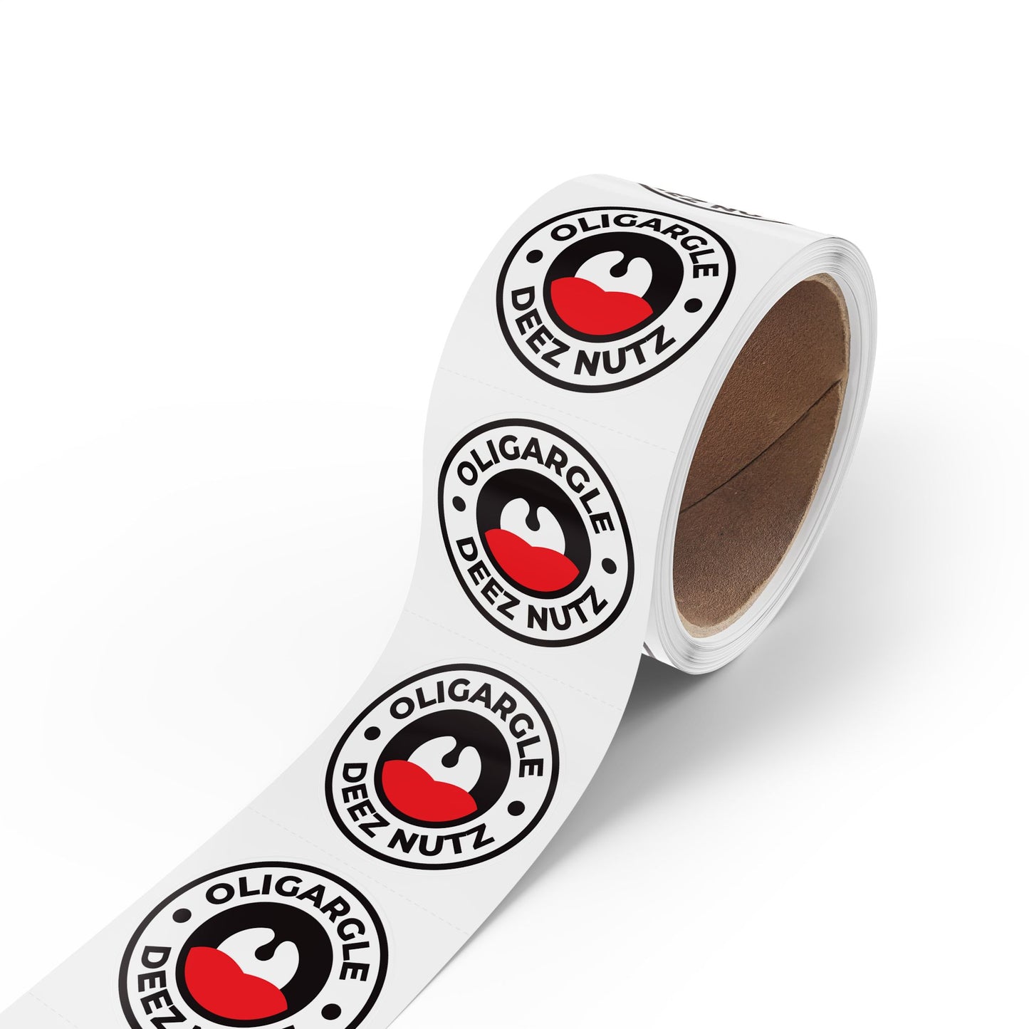 Rouleaux d'étiquettes autocollantes rondes Oligargle Deez Nutz