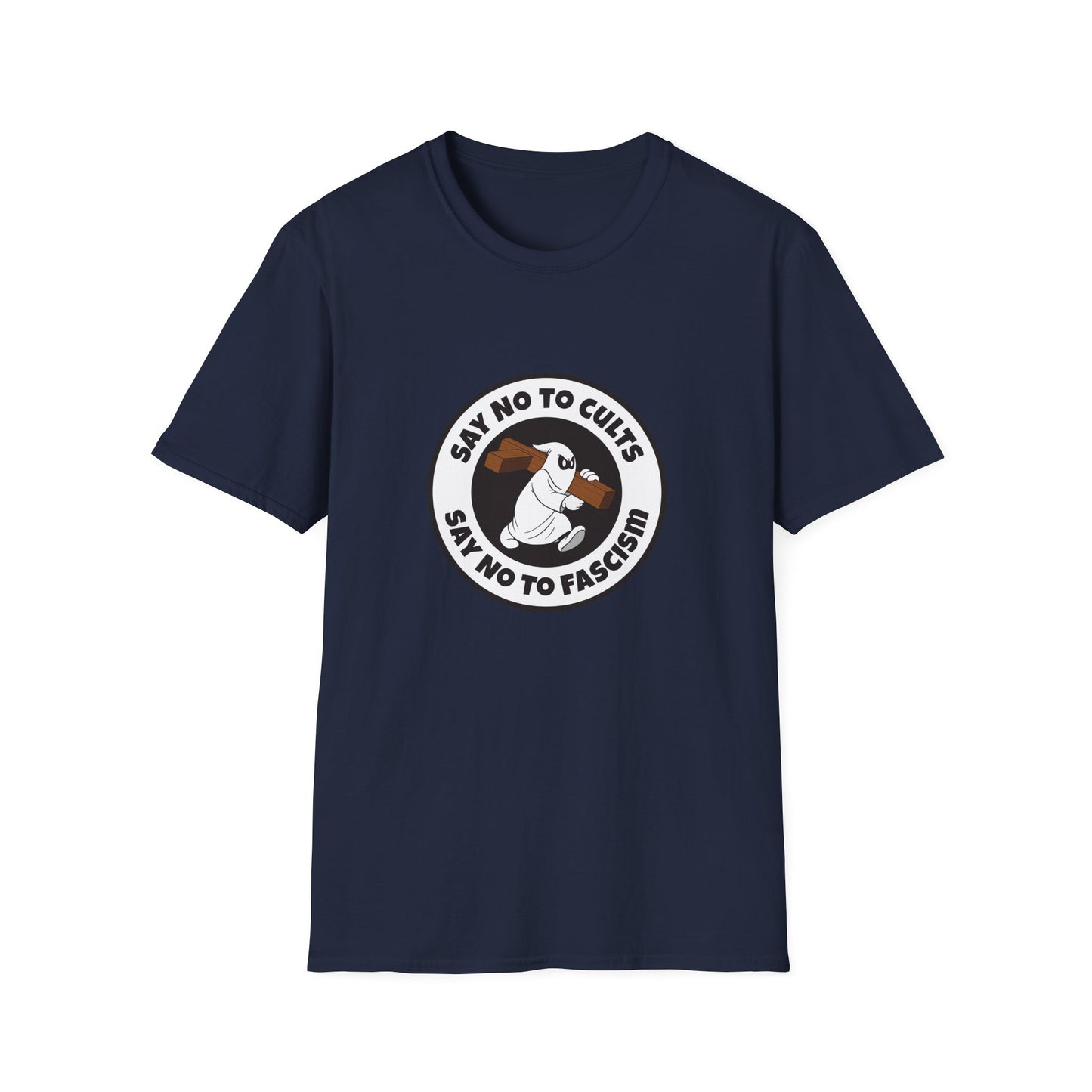 Say No to Cults – Anti-Fascism Satire T-Shirt