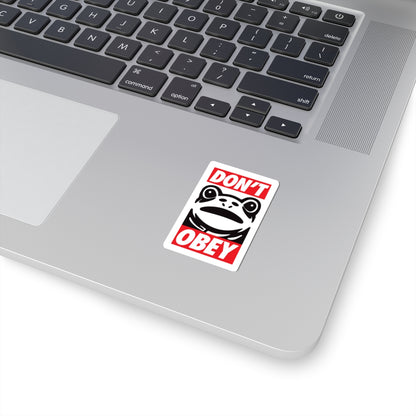 Don’t Obey – Portland Frog Kiss-Cut Sticker