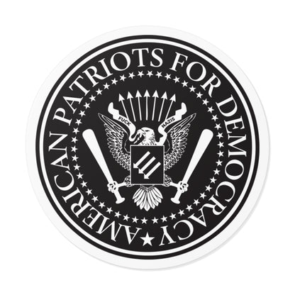 American Patriots For Democracy – Round Vinyl Sticker