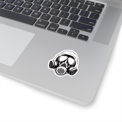 Hooded Antifa Gasmask Three Arrows - Kiss-Cut Sticker