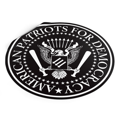 American Patriots For Democracy – Round Vinyl Sticker