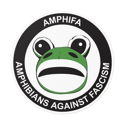 Amphifa – Amphibians Against Fascism – Round Vinyl Sticker
