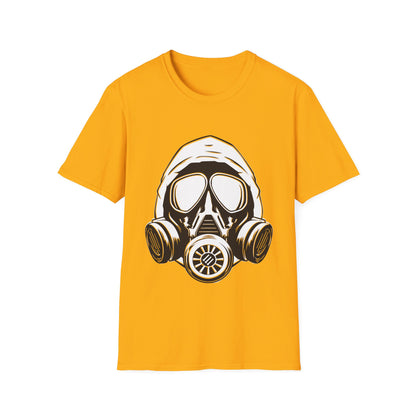 Hooded Antifa Gasmask Three Arrows T-shirt