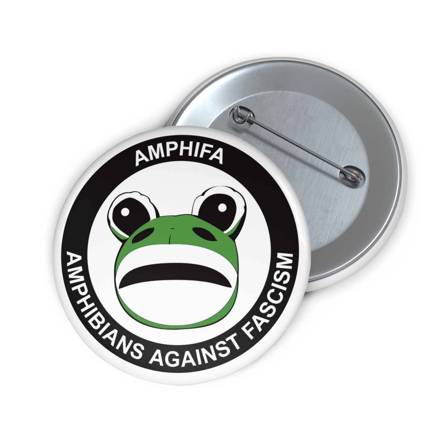 Amphifa Amphibians Against Fascism – Pin Button Portland Frog Protest Pin