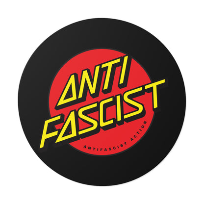 Antifascist Action - Round Vinyl Stickers