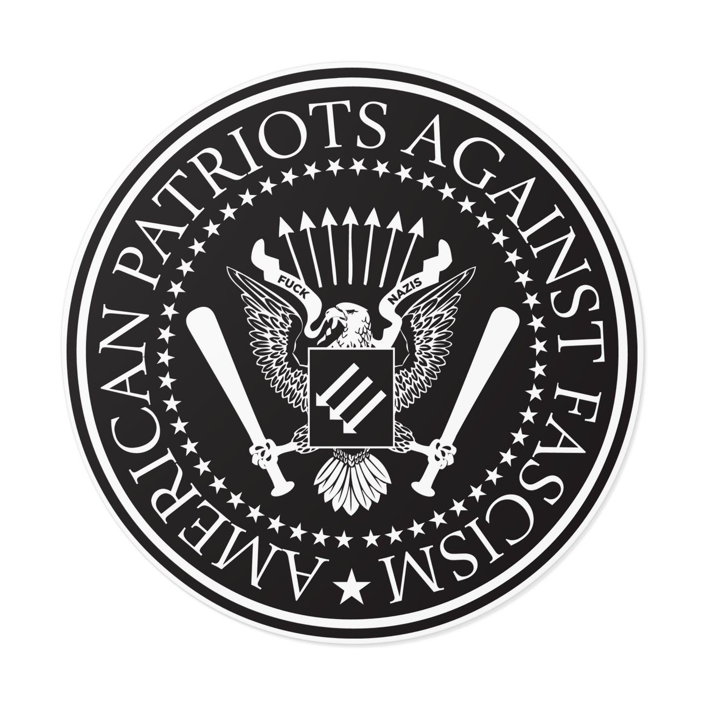 American Patriots Against Fascism – Round Vinyl Sticker