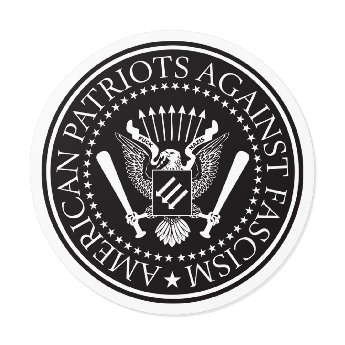 American Patriots Against Fascism – Round Vinyl Sticker